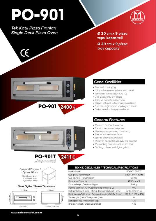 معدات مطابخ تجارية – PO-902 / 902T